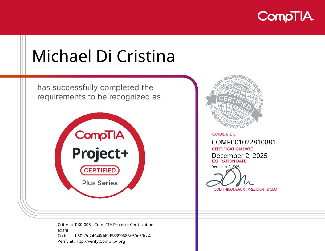 CompTIA Project+ Certification